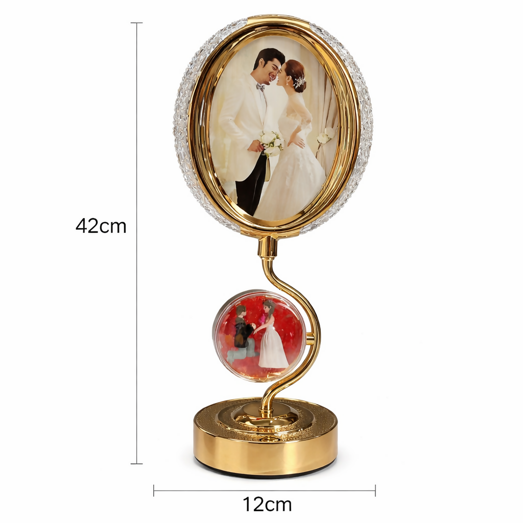 LED Photo Frame Lamp with Dual Display Decorative Table Light