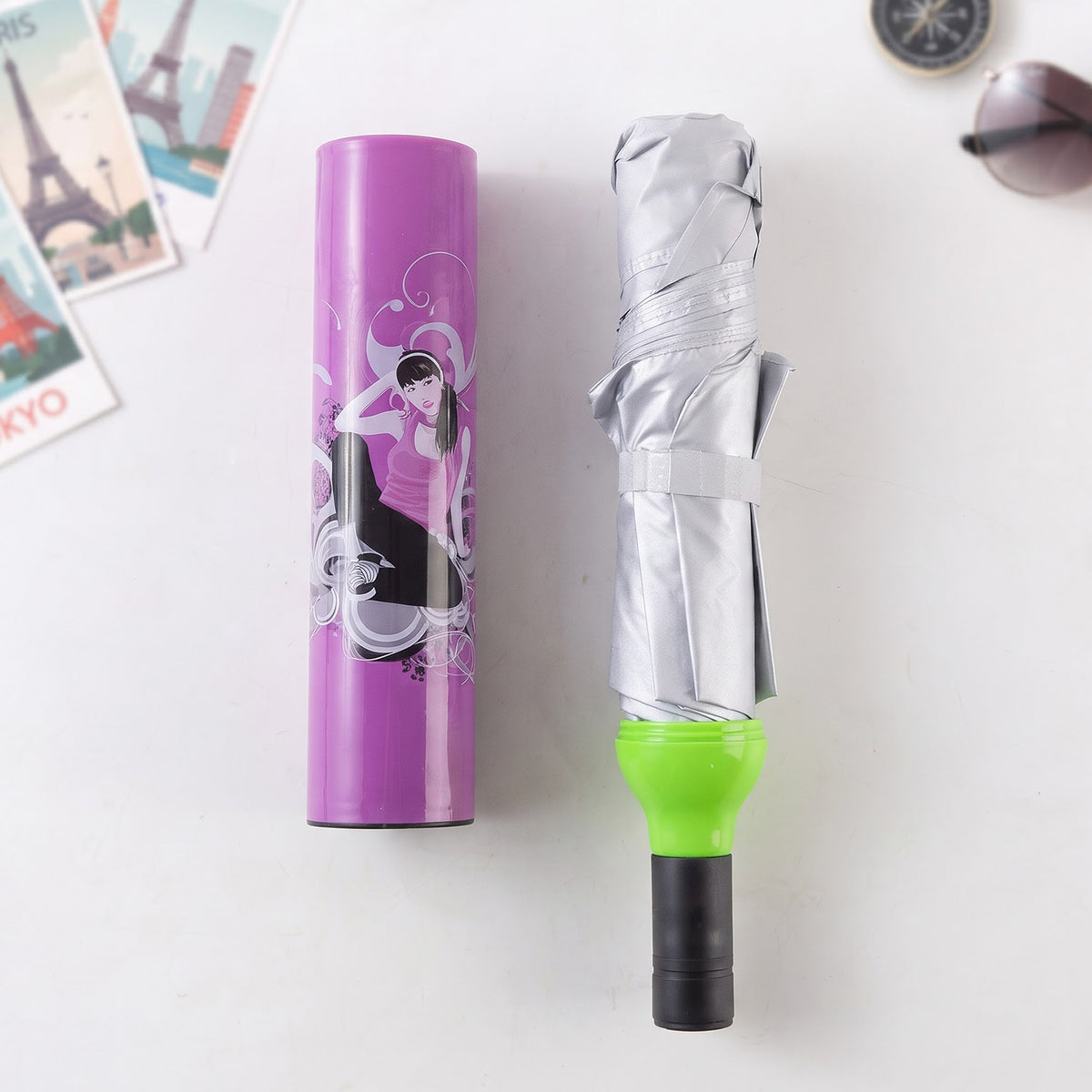 Pocket Folding Wine Bottle Umbrella