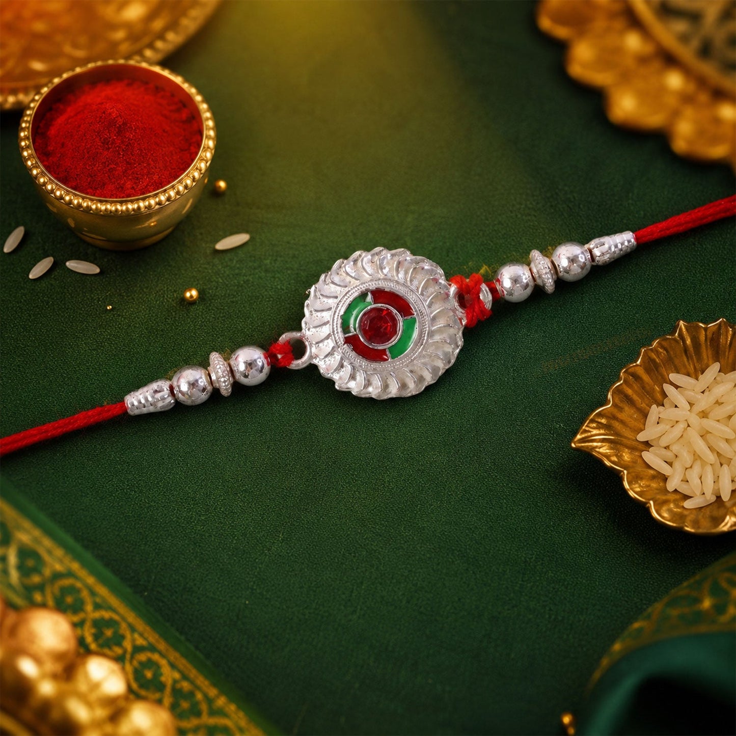 Beautiful designer rakhi featuring traditional motifs and modern appeal