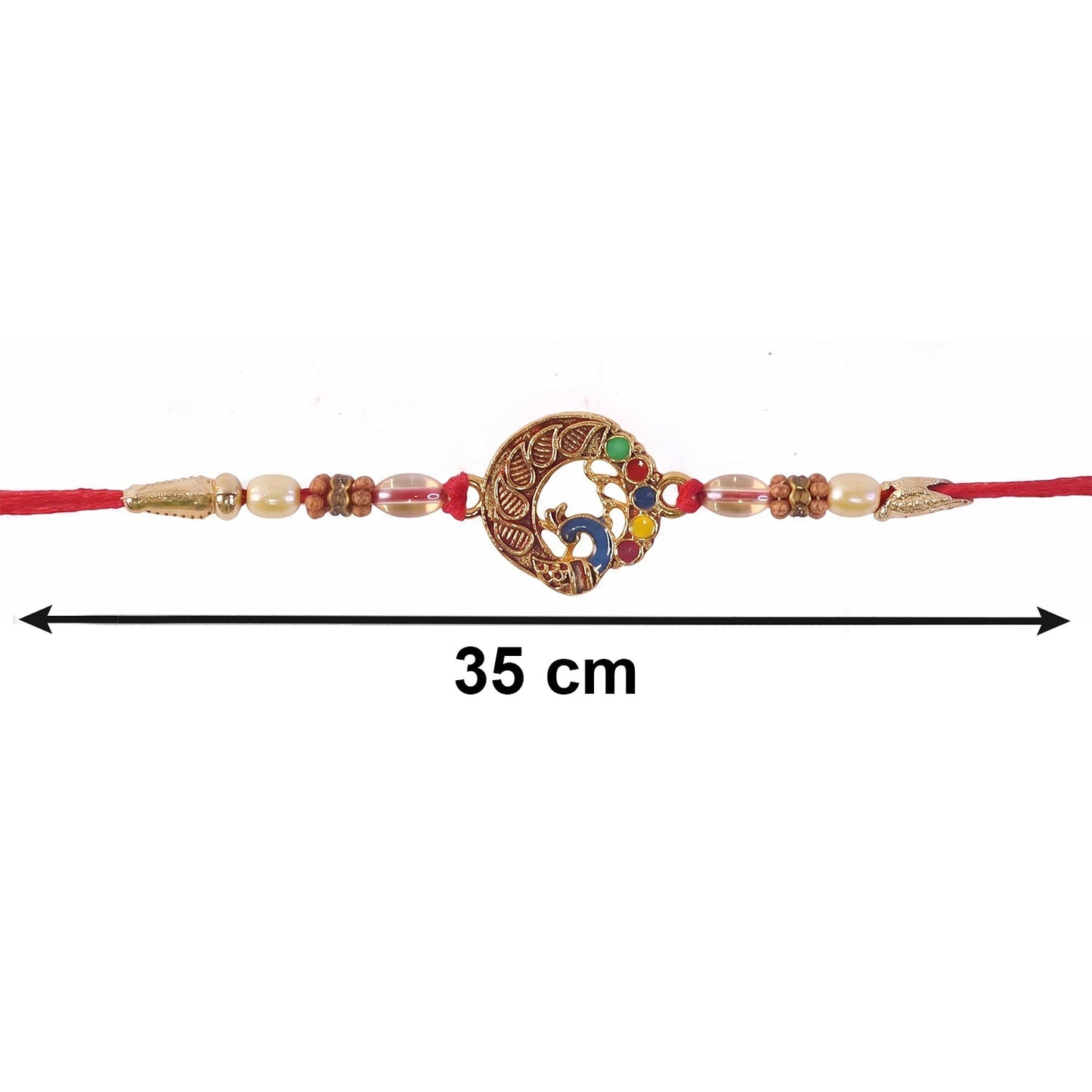 Handcrafted Antique Coin Bhabhi Rakhi with thread and decorative elements