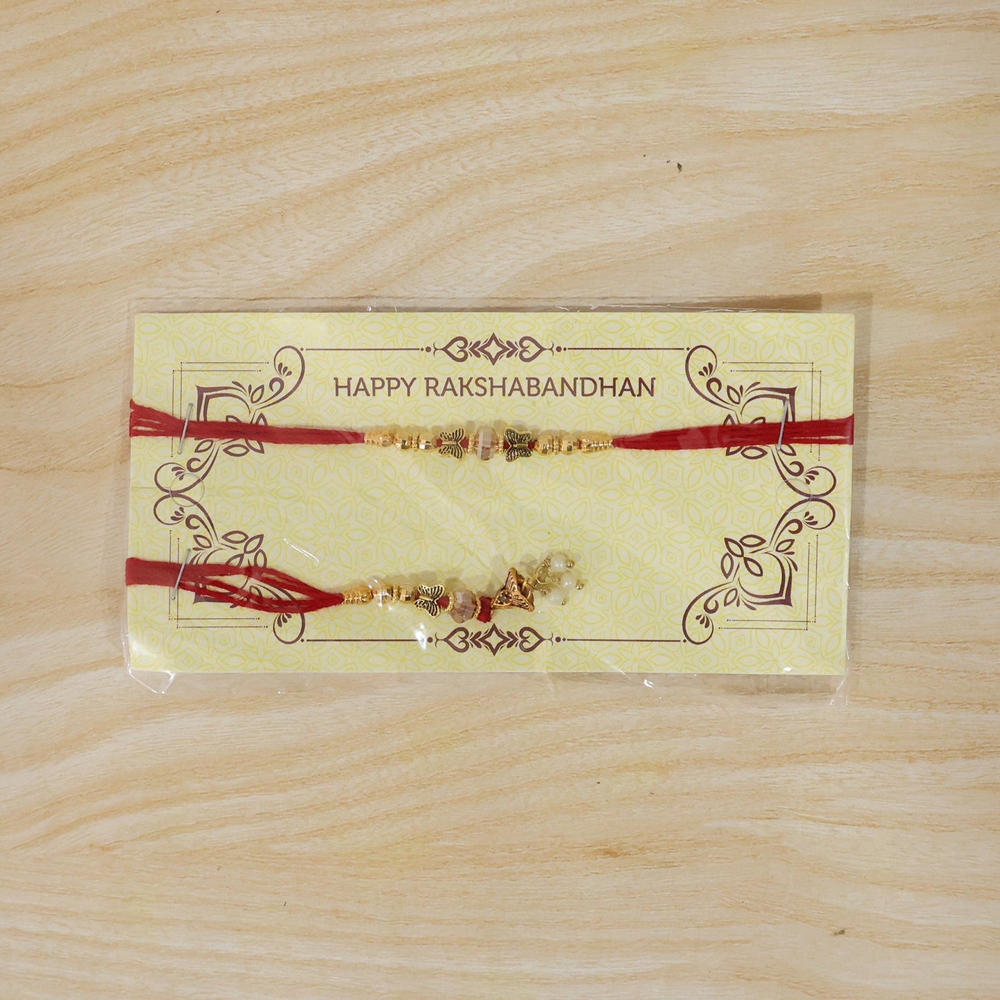 Close-up shot of stone detailing on Bhabhi Rakhi