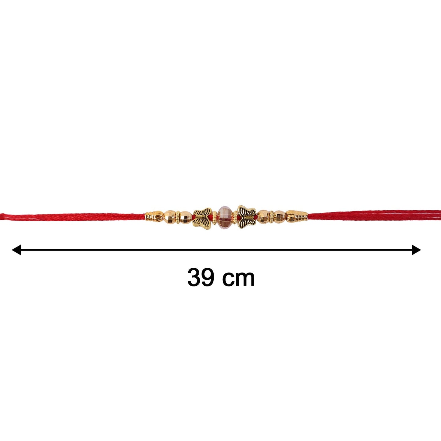 Sleek Stone Bhabhi Rakhi displayed on hand for wearing