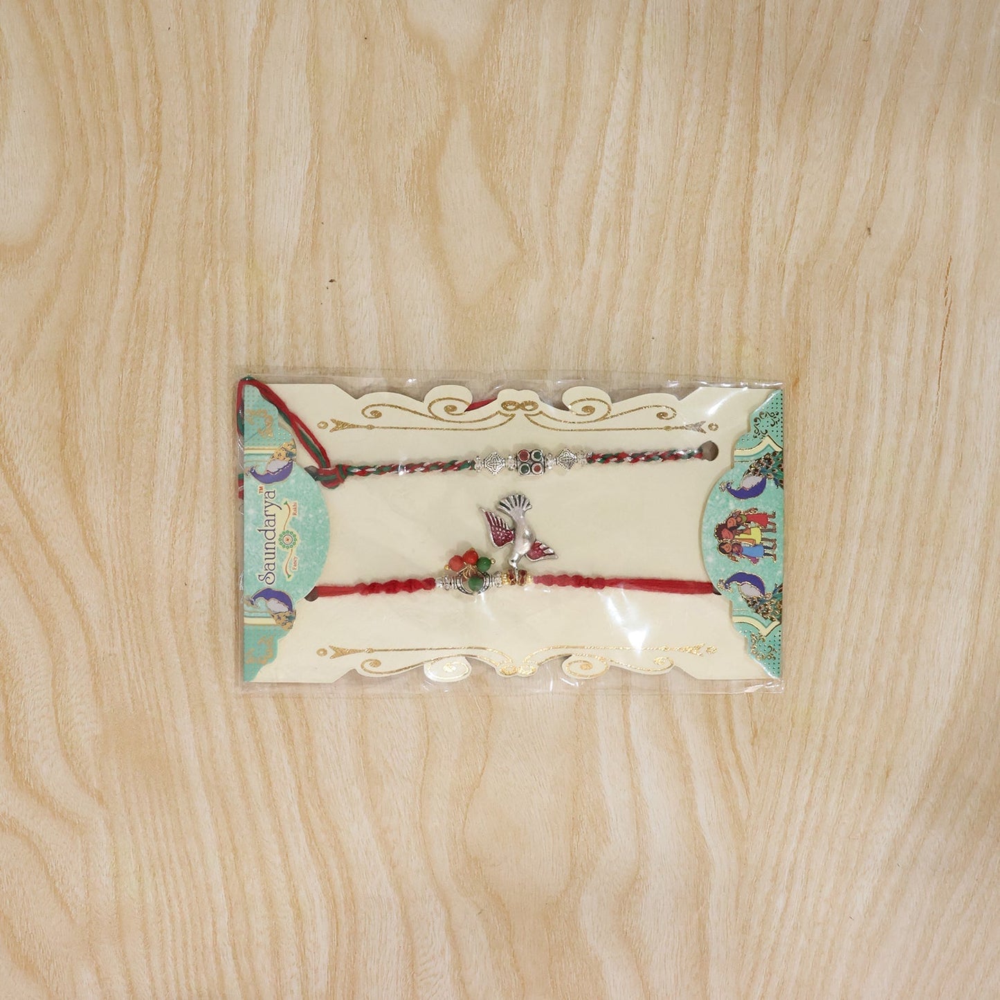 Packaged floral Bhabhi Rakhi ready for gifting