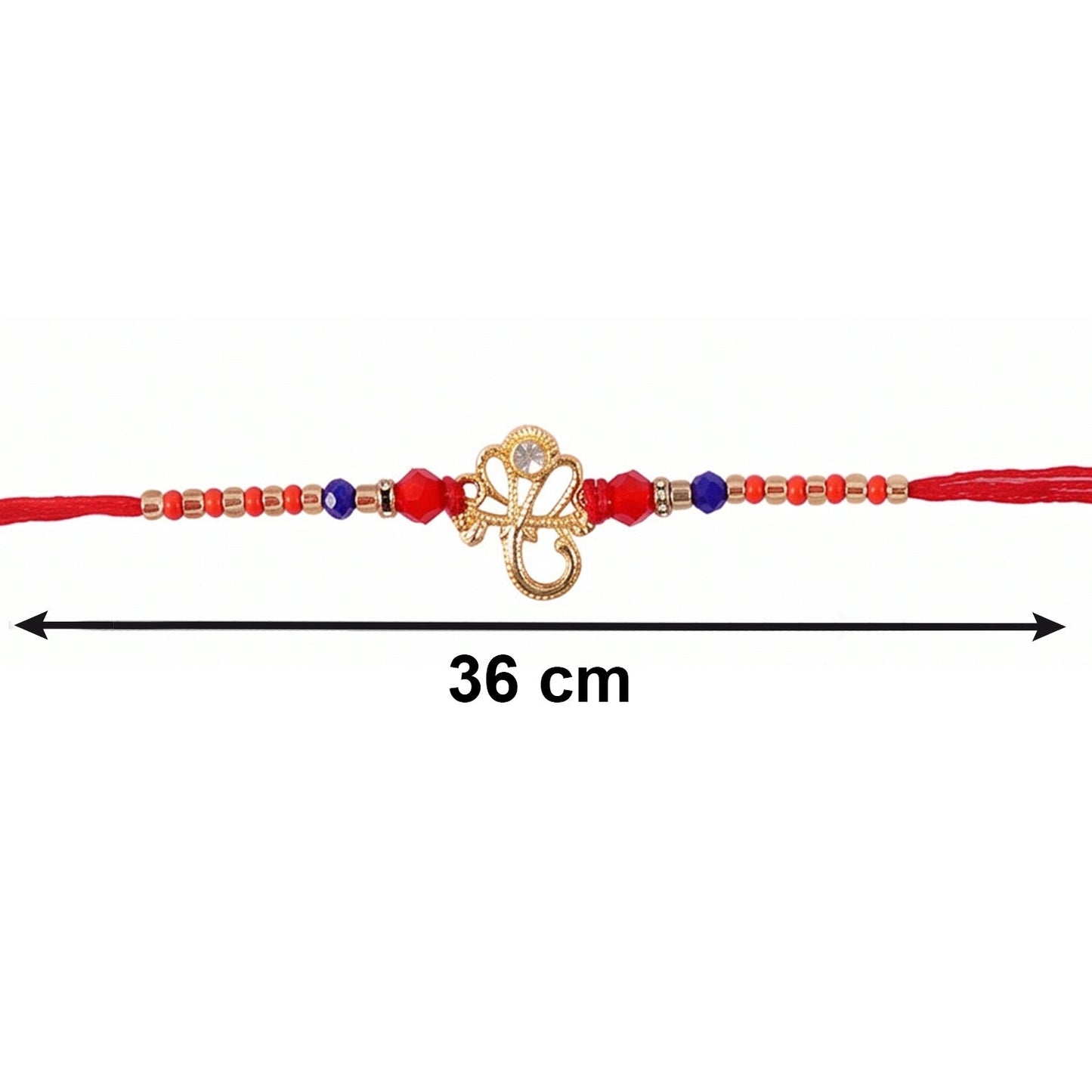 Side view showcasing charm detail and decorative thread