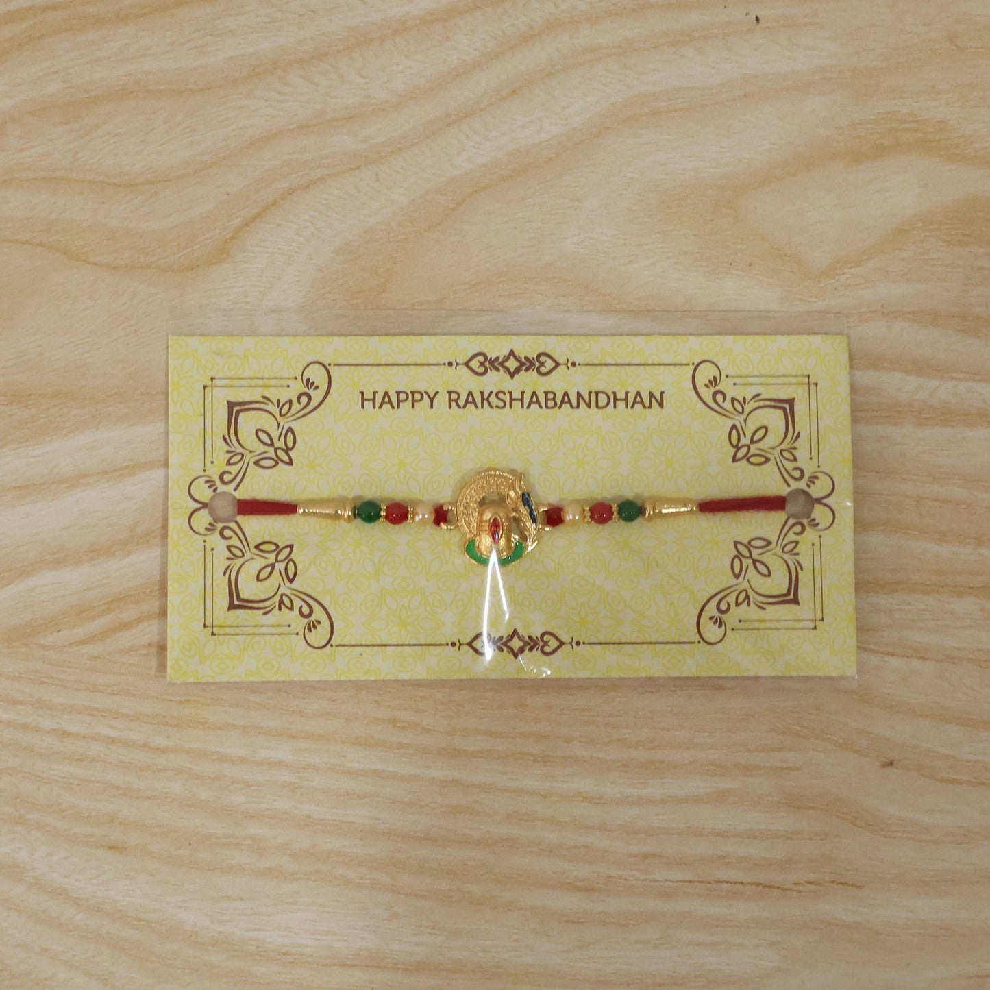 Complete set of Shivling Design Rakhi with beads
