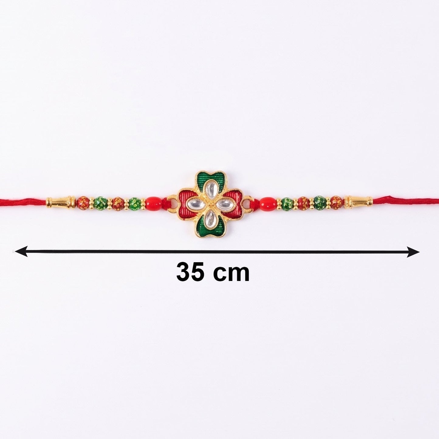 Elegant Rakhi centerpiece with vibrant bead design