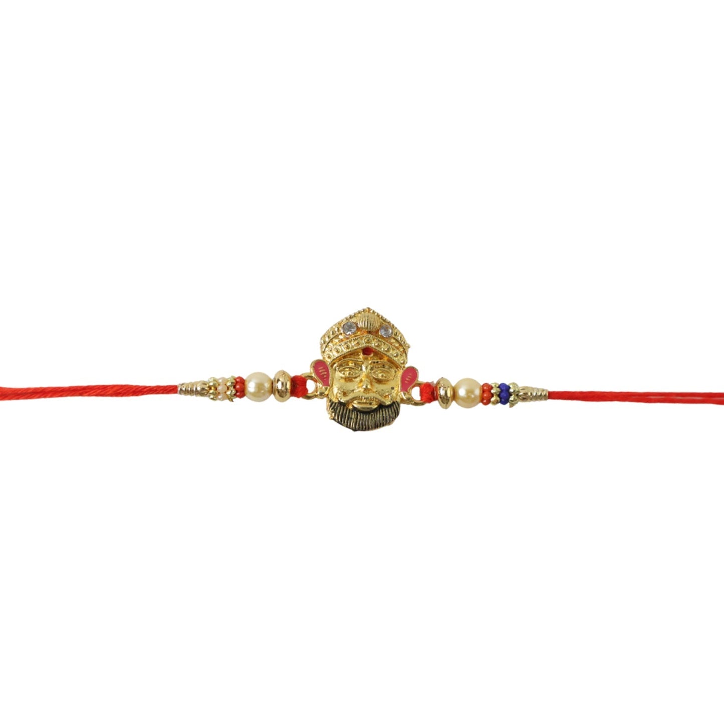 Intricate beadwork and colorful traditional rakhi