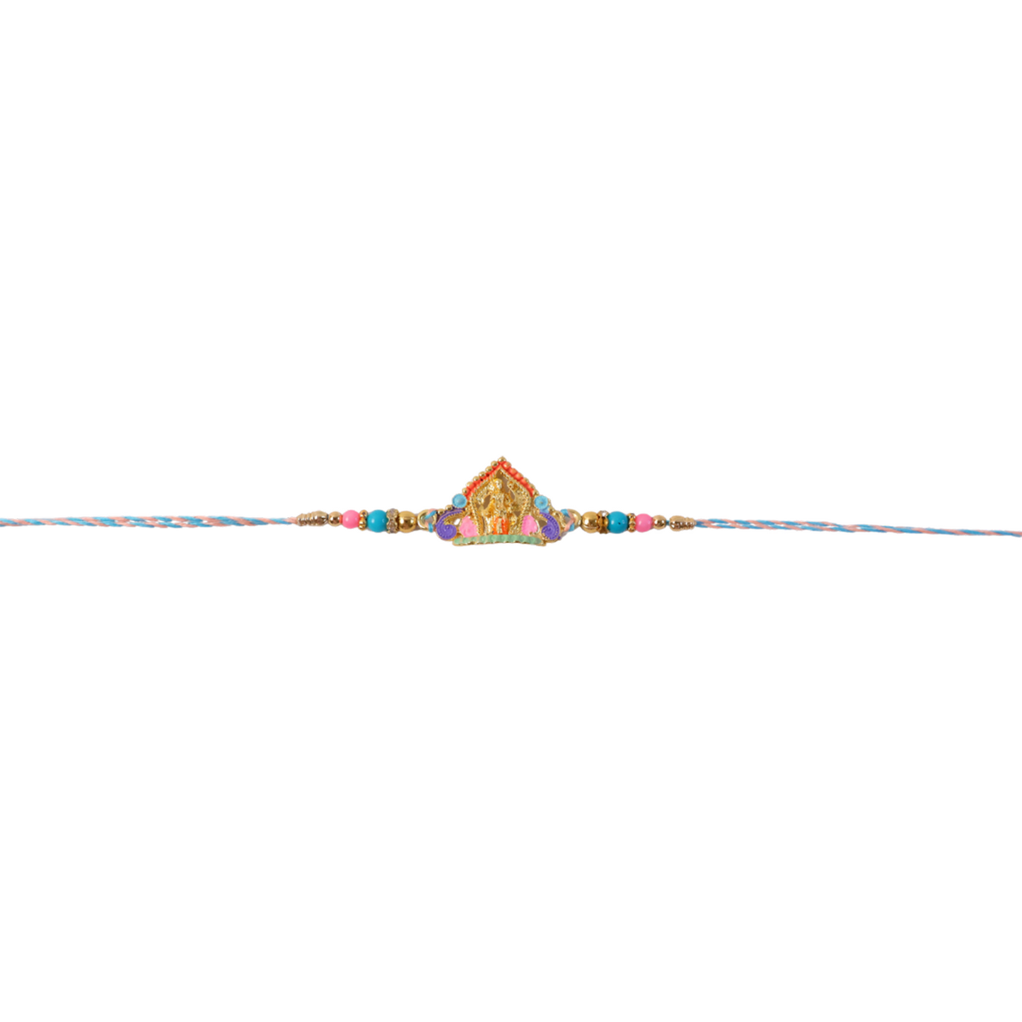 Festive Divine Idol Rakhi with thread and beads