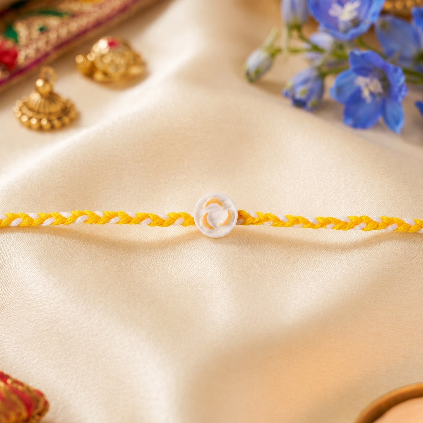 Rakhi tied on wrist showcasing its lightweight and trendy look