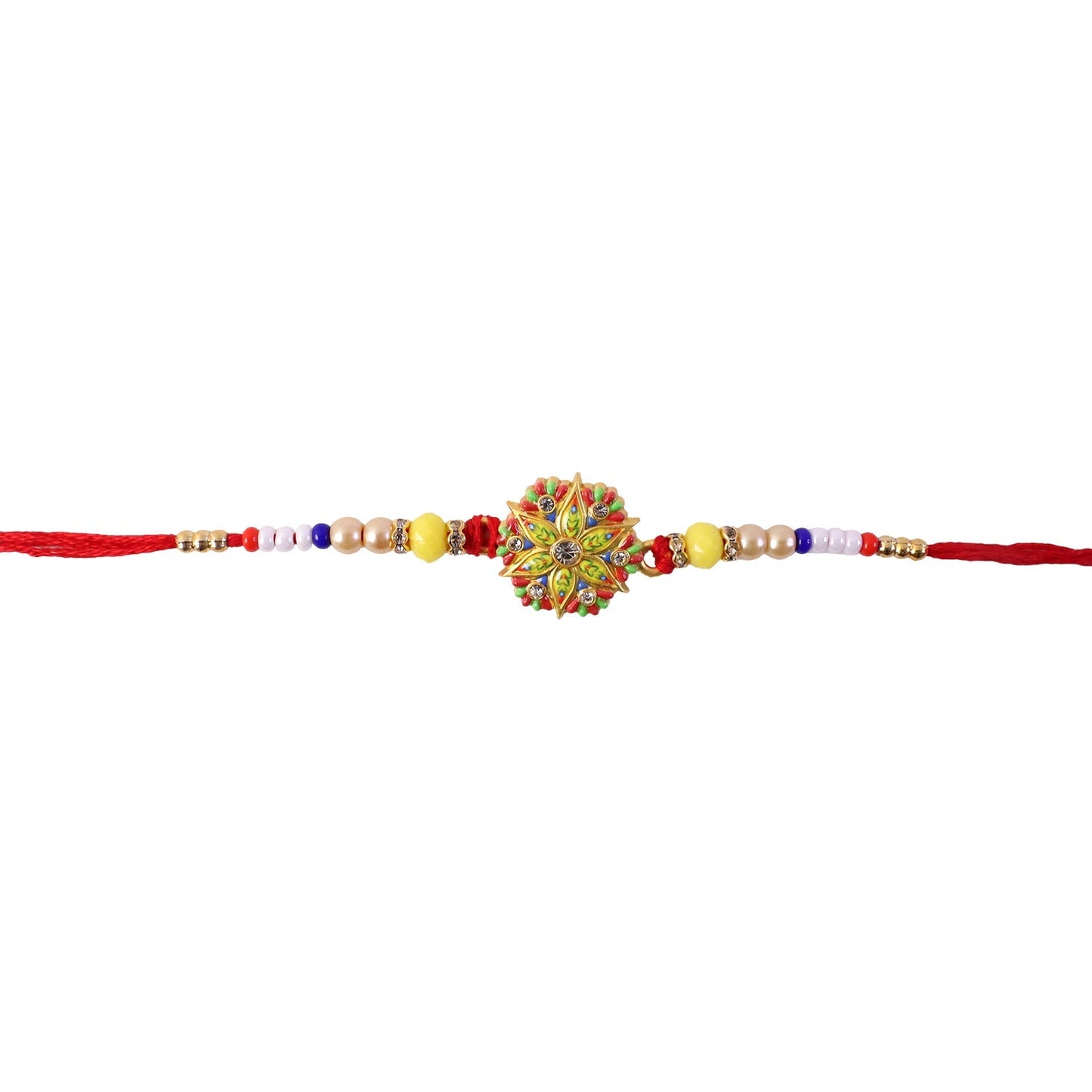 Packaging view of Star Flower Rakhi for gifting