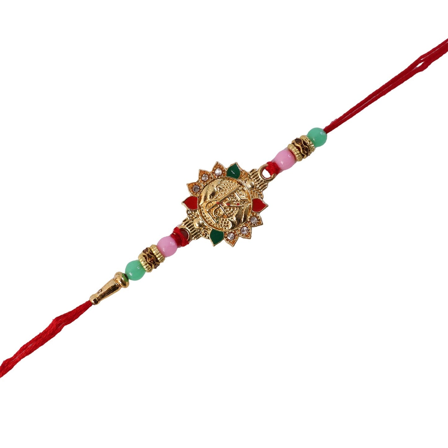 Beaded Rakhi with beads and thread detail