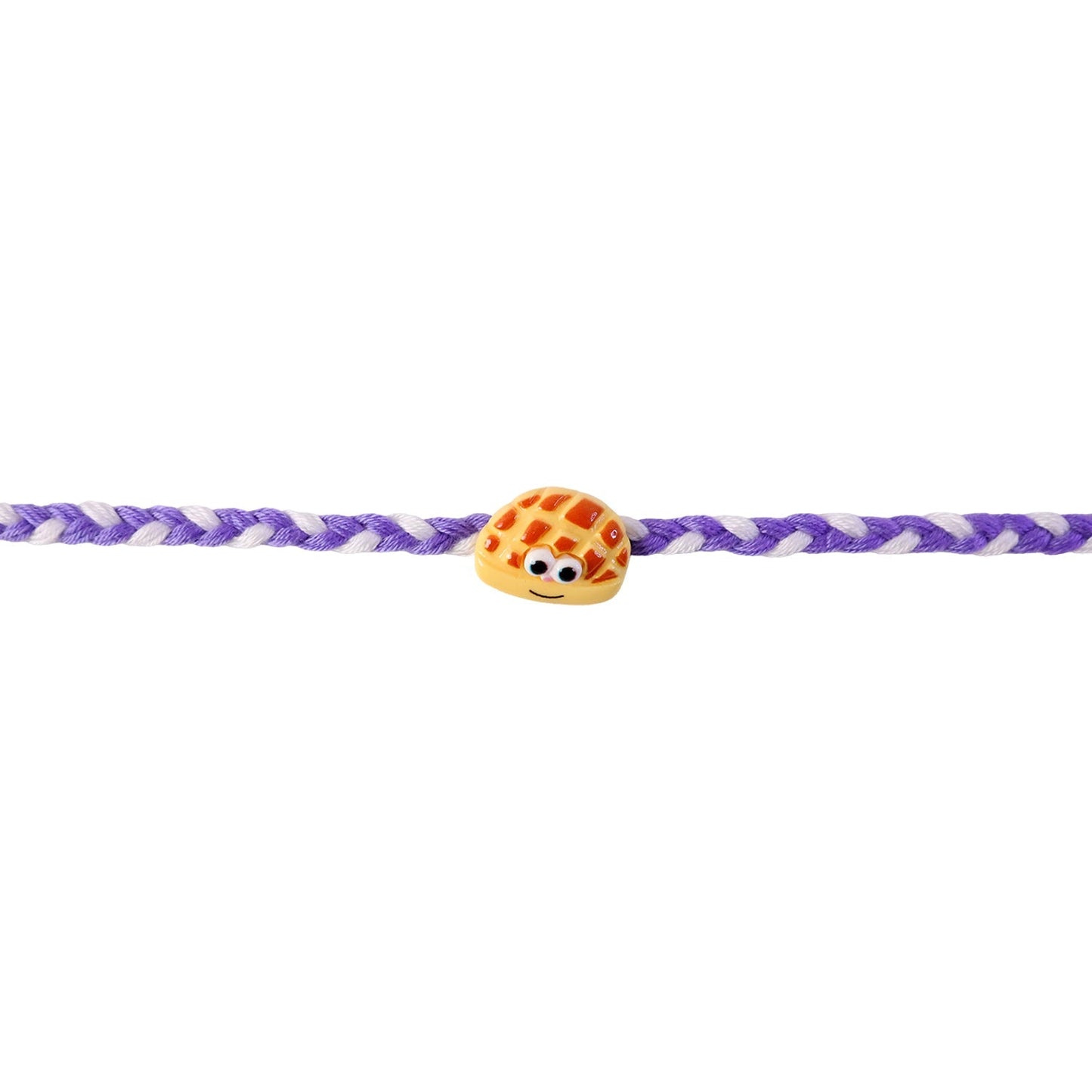 Styled display of Smiley Waffle Charm Rakhi