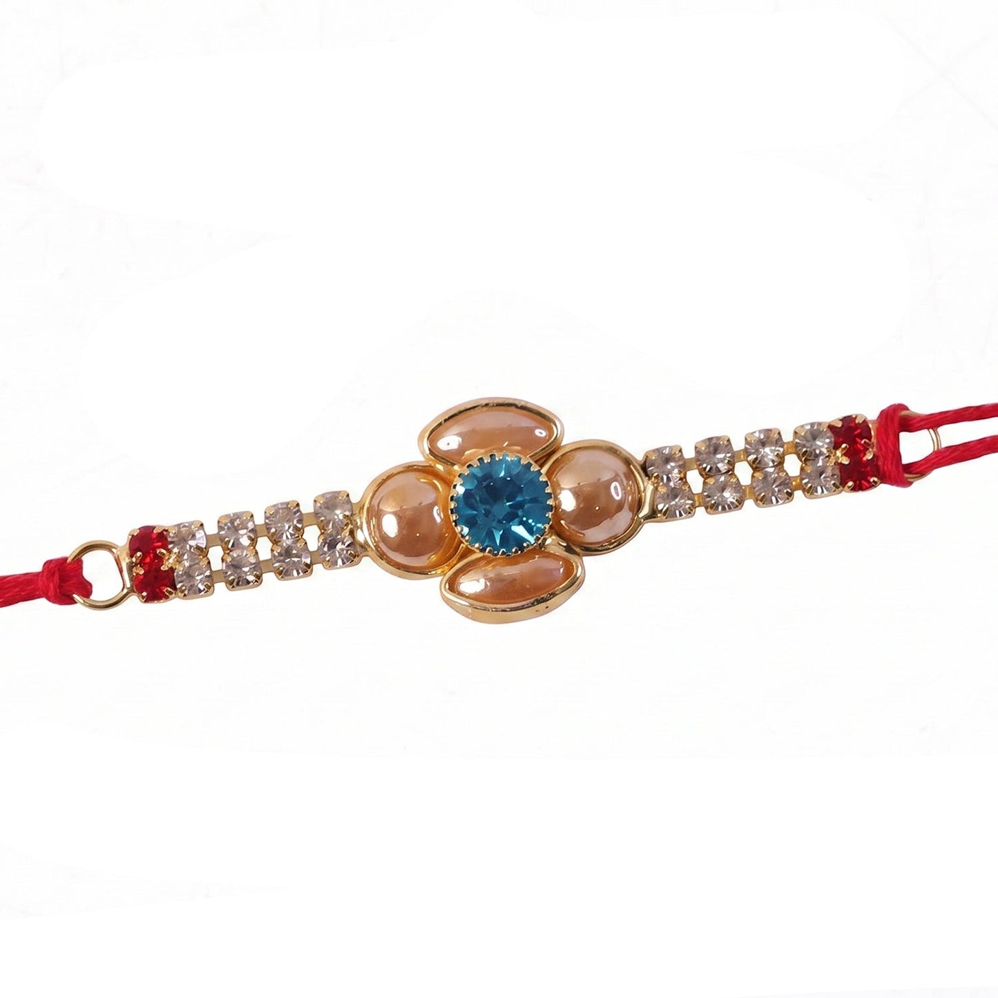 Colorful decorative rakhi with traditional motifs and beads