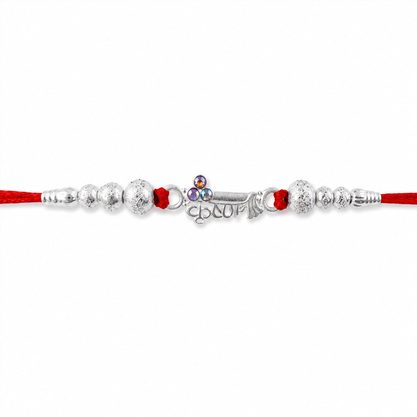 Beautiful oxidised Krishna rakhi in traditional festive style