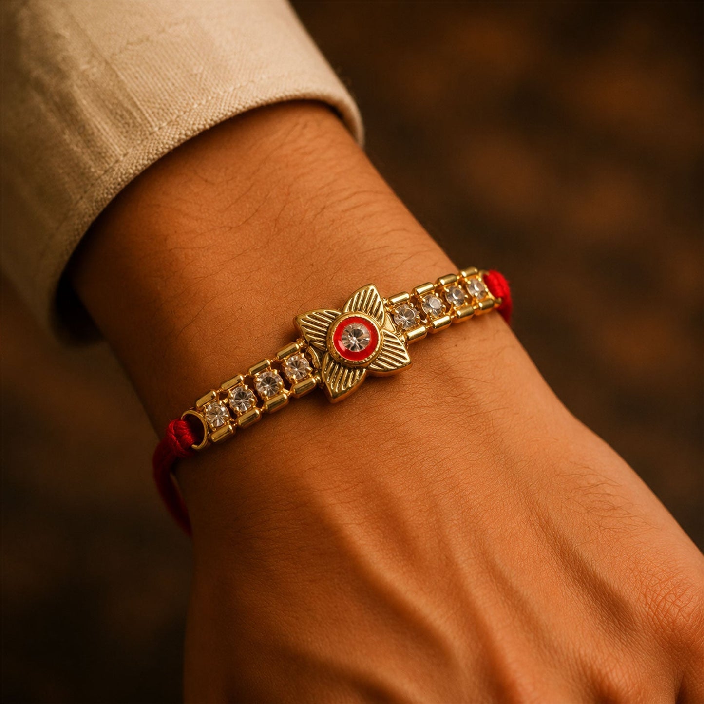 Beautifully crafted rakhi for brothers, suitable for all ages