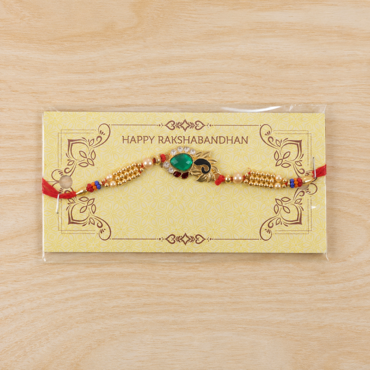 Stylish floral rakhi with elegant design for Brother & Sister Rakshabandhan