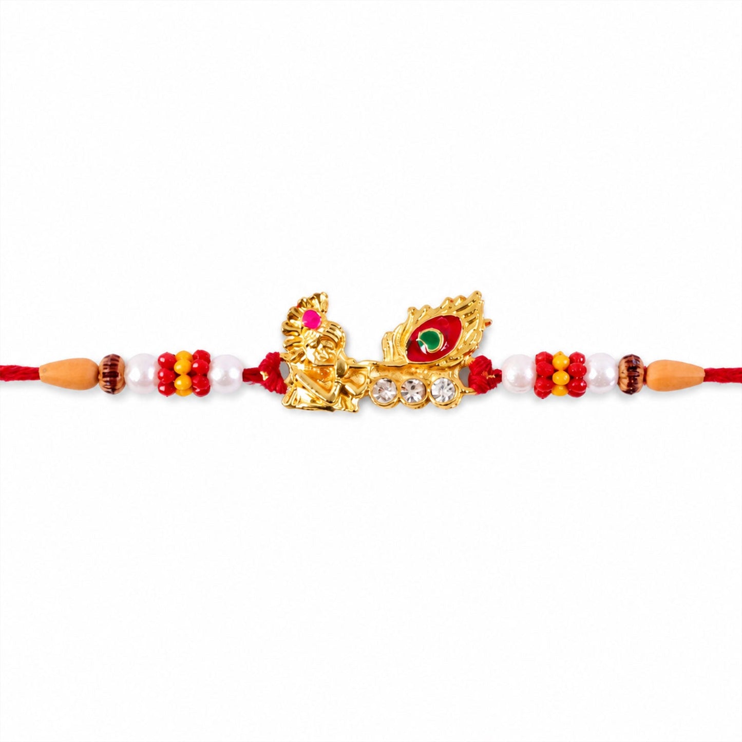 Premium Rakhi with Lord Krishna motif and vibrant design