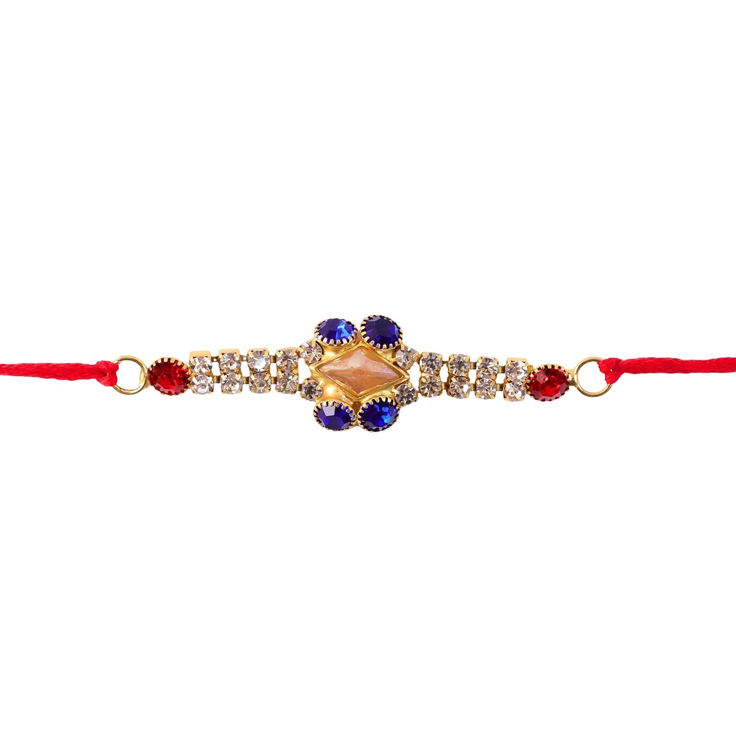 Festive presentation of the AD Stone Rakhi for Raksha Bandhan.