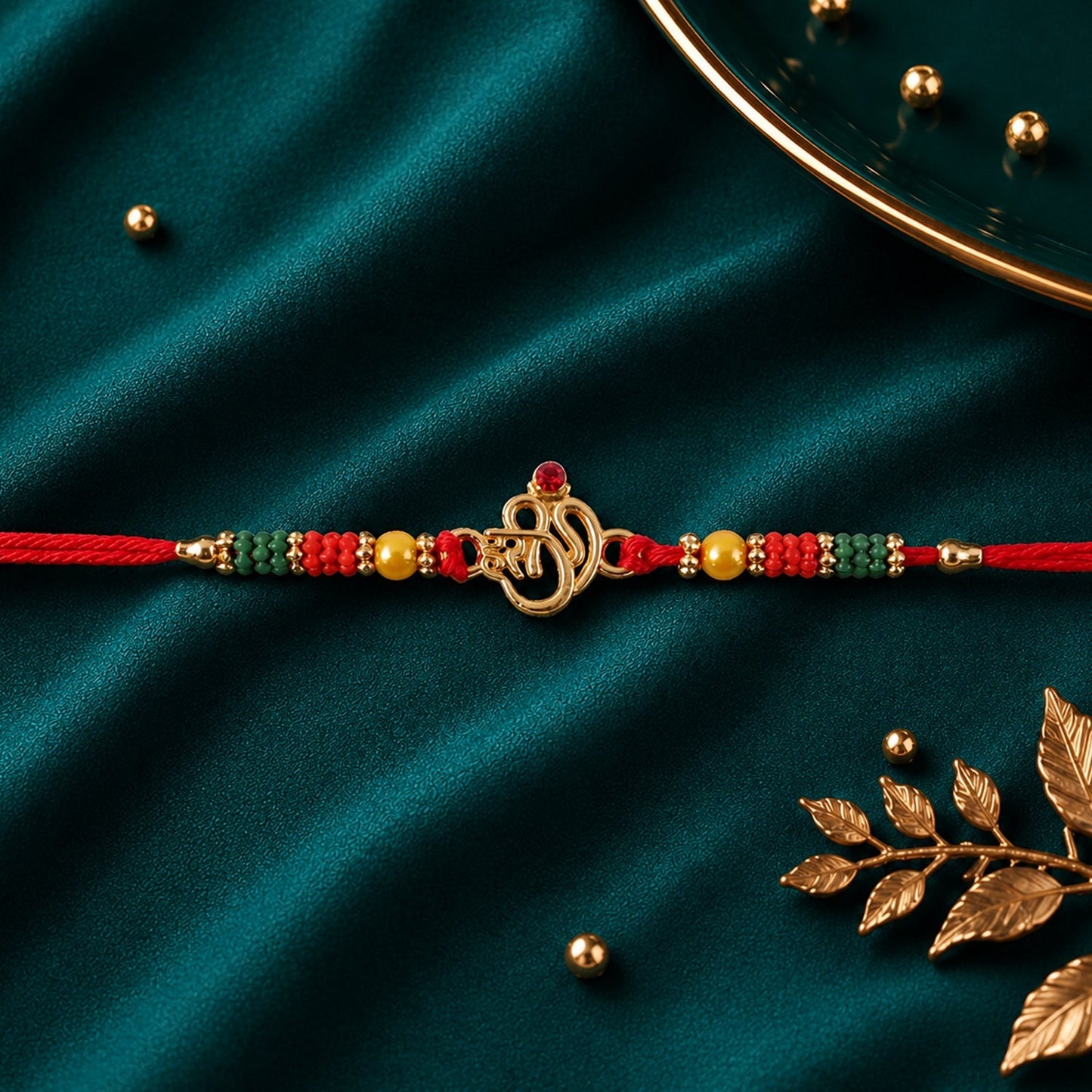 Colorful decorative beads Rakhi for Raksha Bandhan celebrations