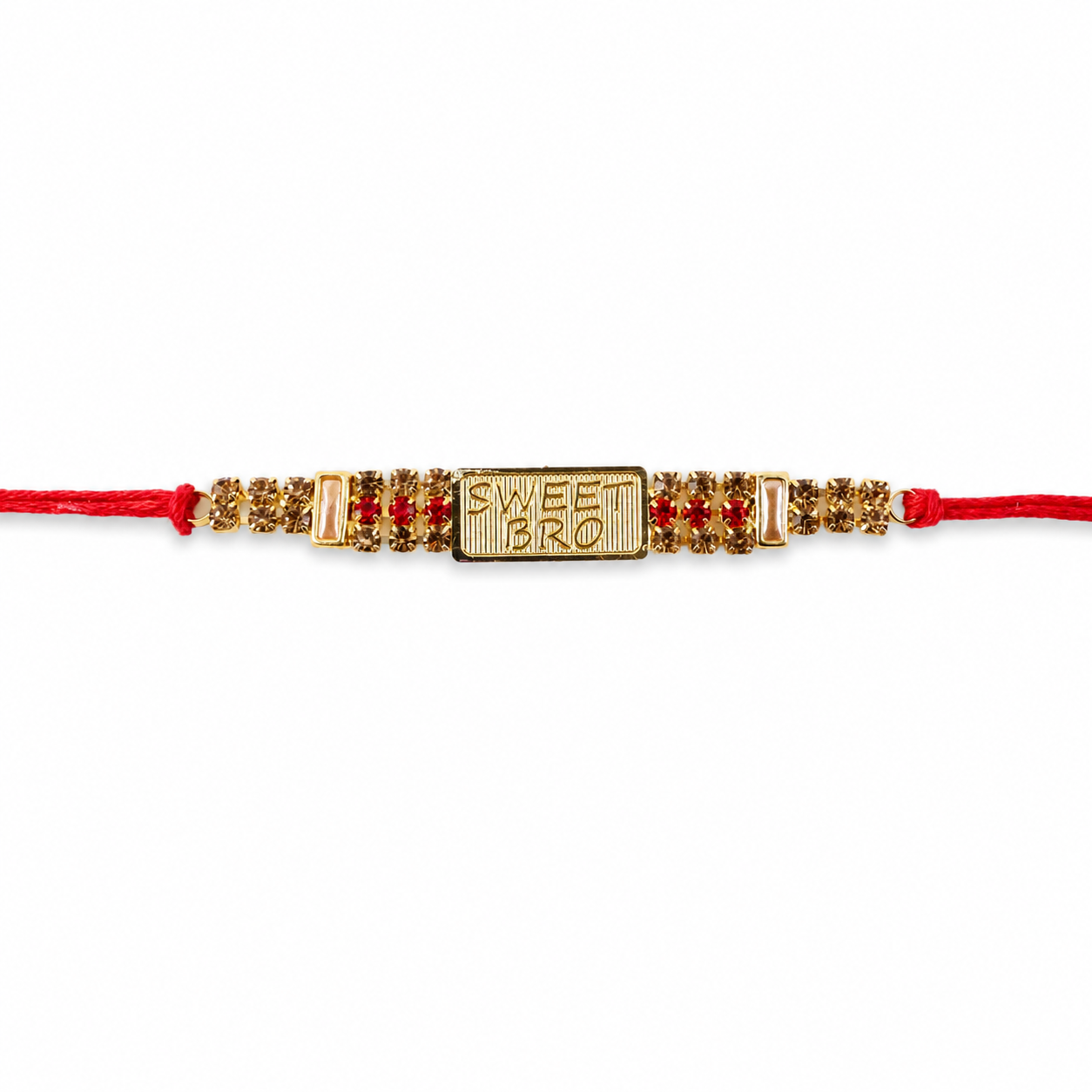 Different angle of 'Sweet Bro' Rakhi showing design and details
