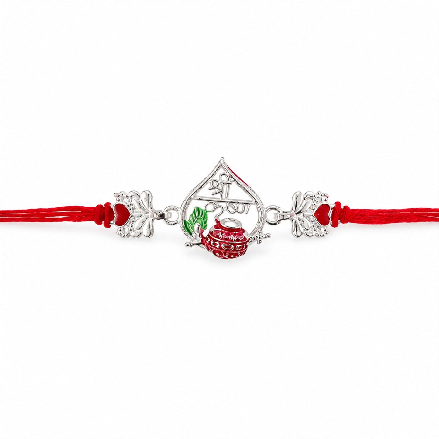Elegant rakhi with detailed beaded decoration and festive appeal