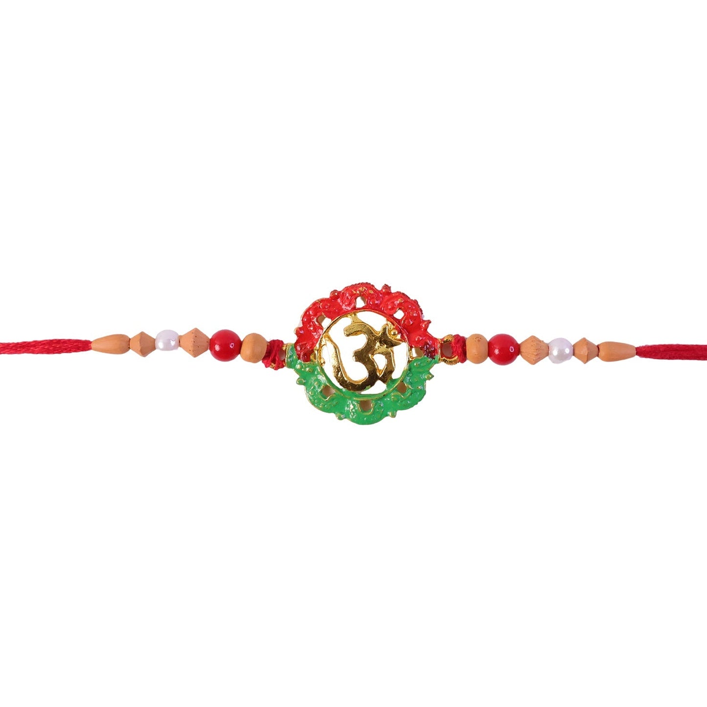 Premium Sacred Om meenakari Rakhi ideal for modern Rakshabandhan