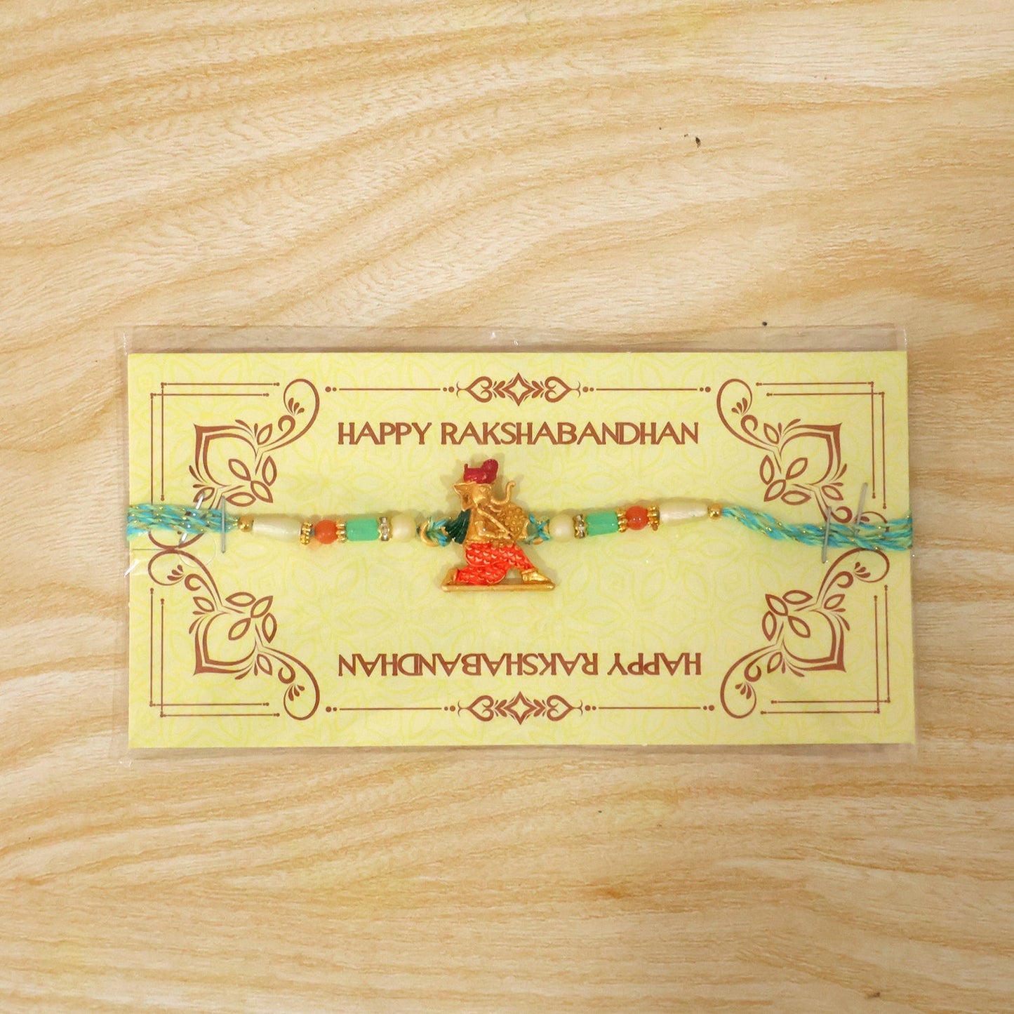 Ganesh centerpiece on Rakhi highlighting traditional design