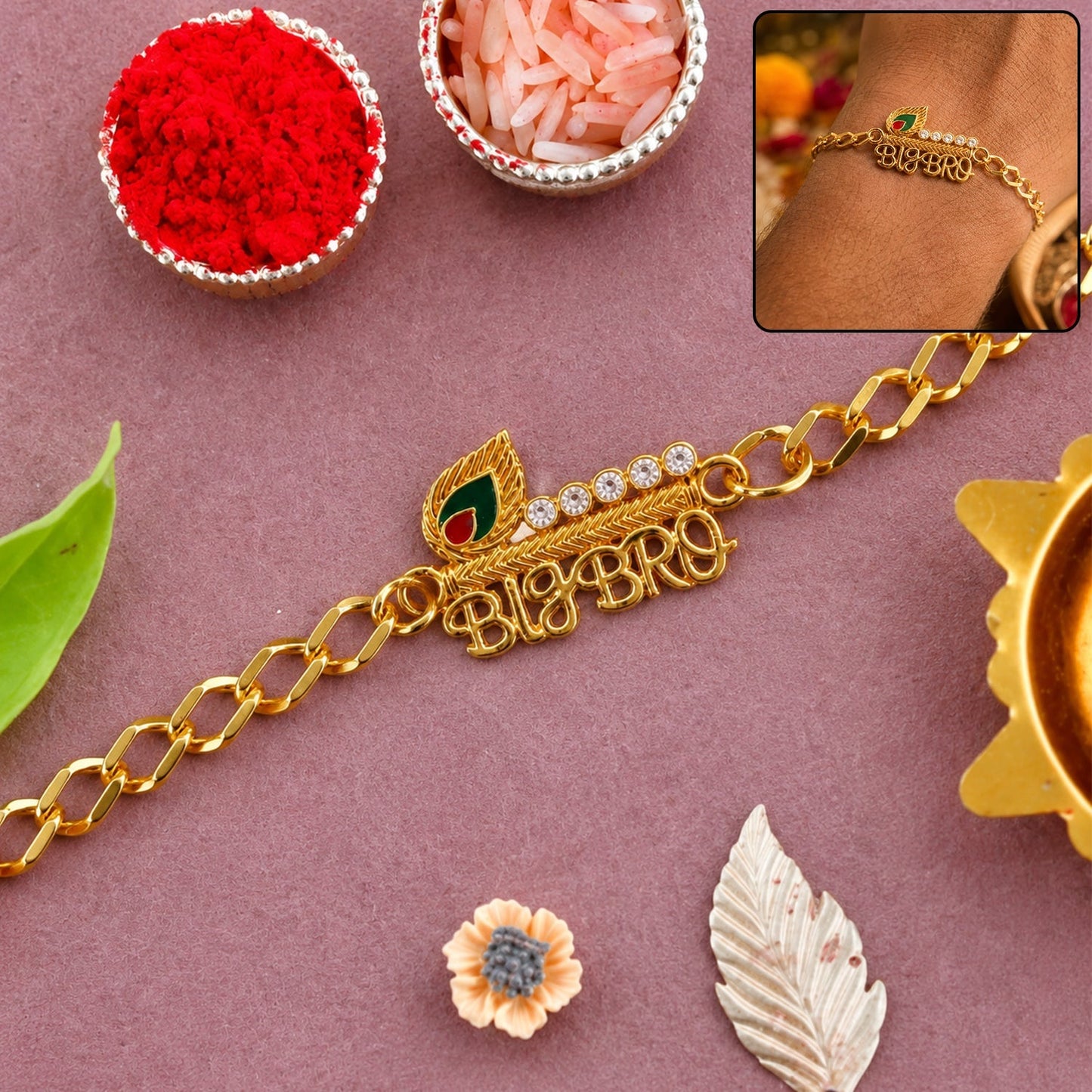Festive and stylish Rakhi bracelet with neat finishing
