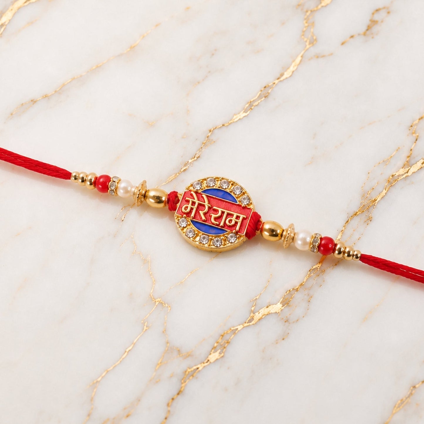 Colorful designer Rakhi with intricate design and vibrant colors