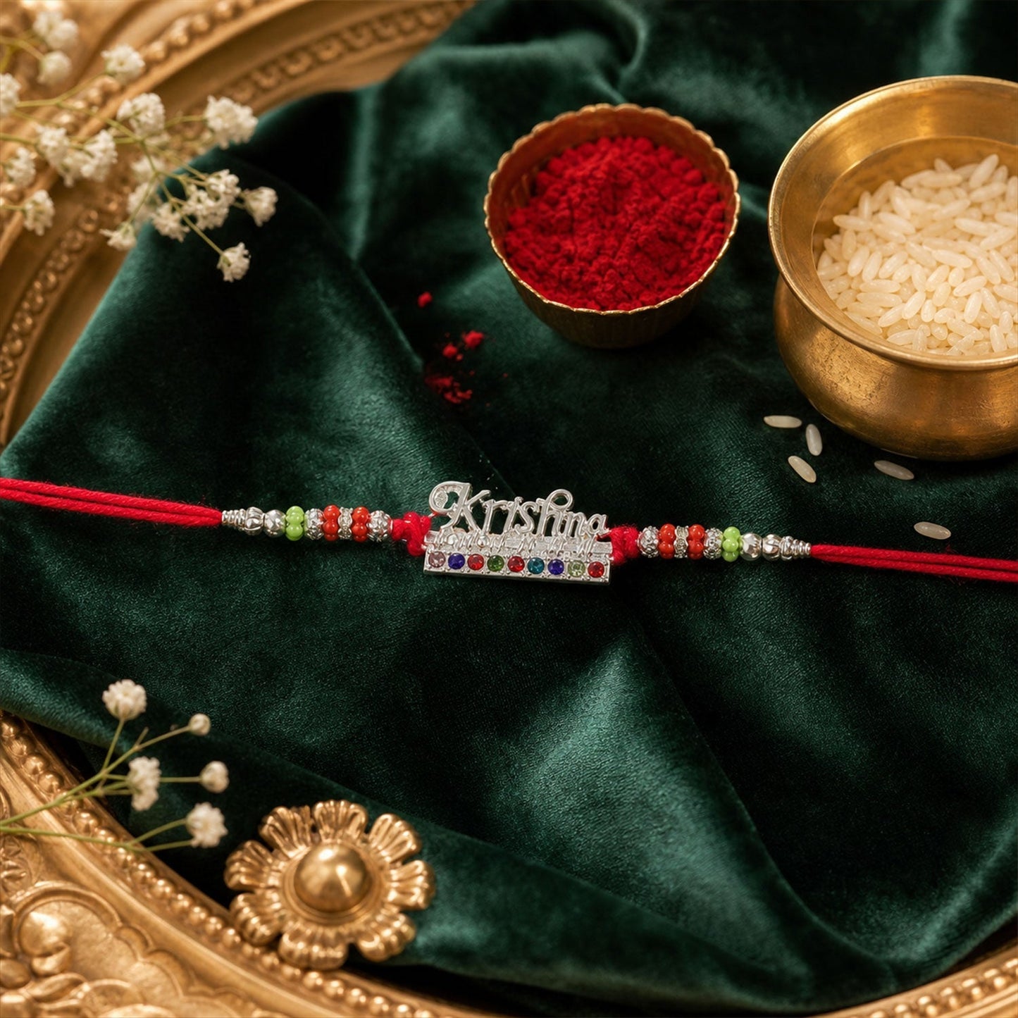 Elegant Krishna Rakhi with traditional and stylish design for brothers