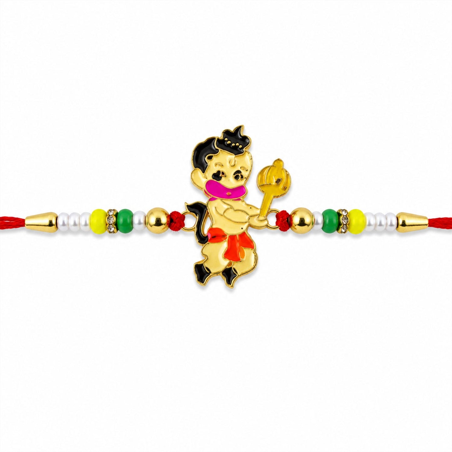 Festive Rakhi with multicolor enamel work for Raksha Bandhan