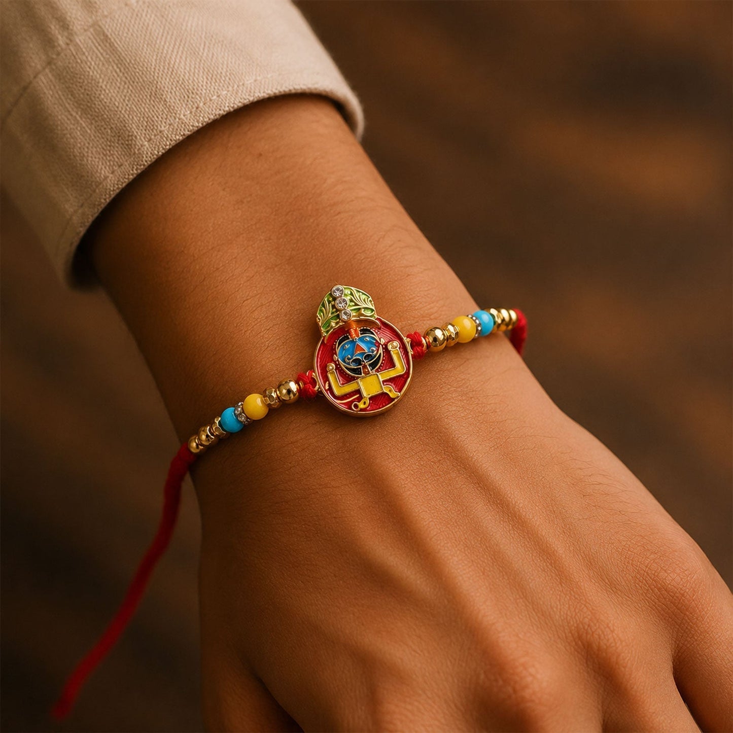Bright and colourful kids Rakhi featuring playful cartoon characters