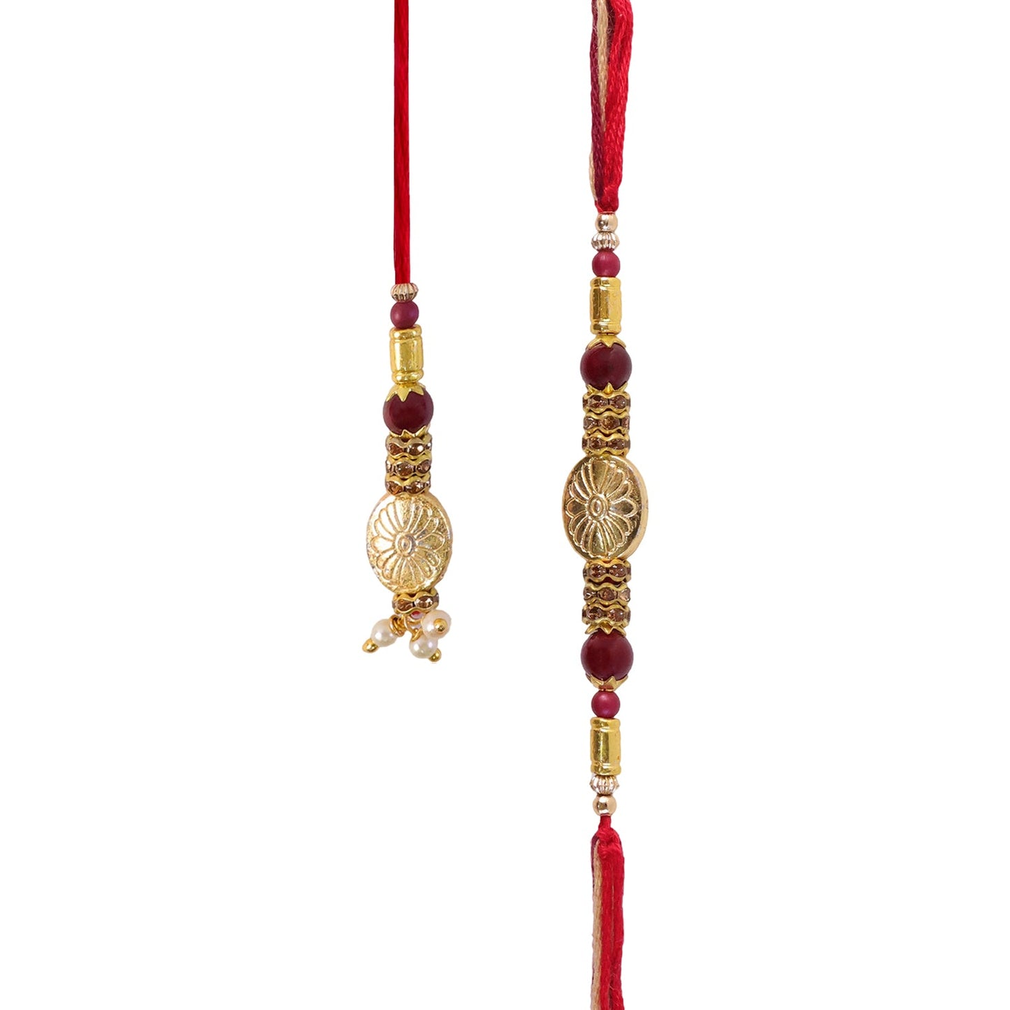 Lumba Rakhi set presented in a festive, celebratory manner.