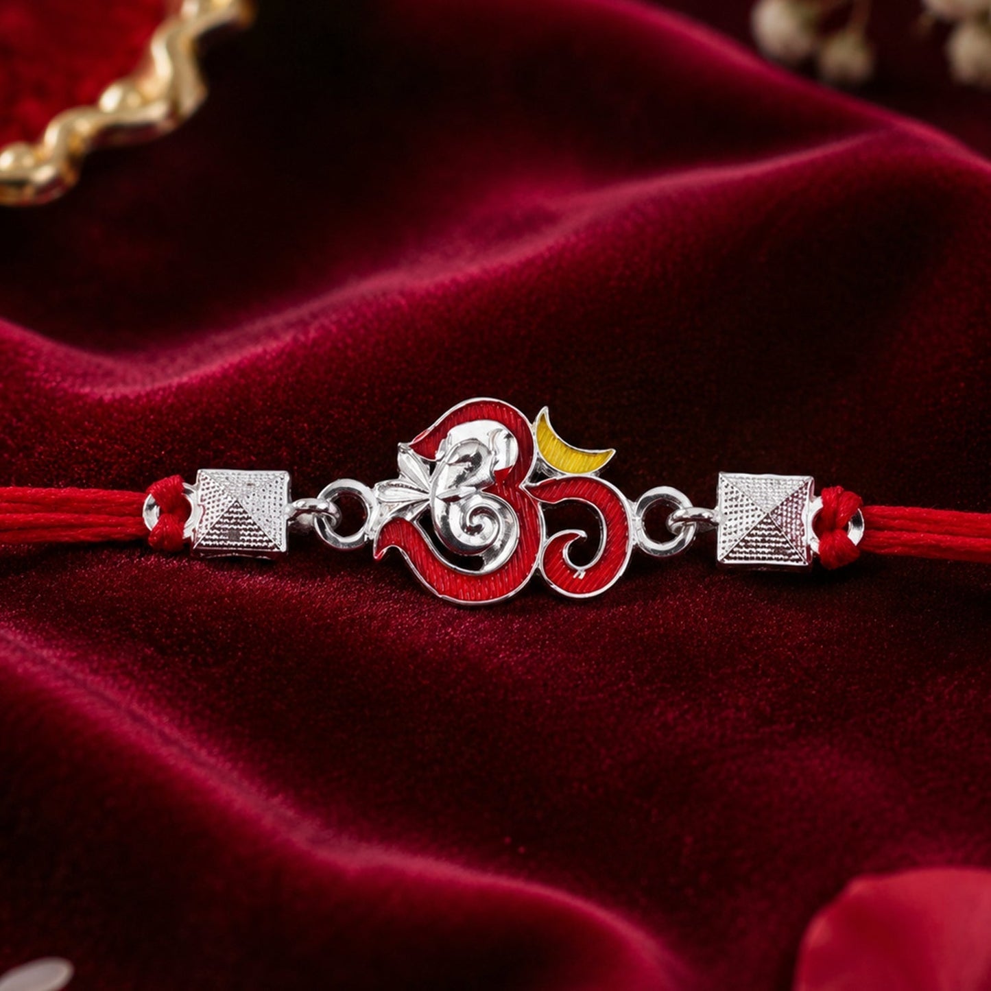 Premium quality Om Ganesha Rakhi, perfect for siblings during Raksha Bandhan