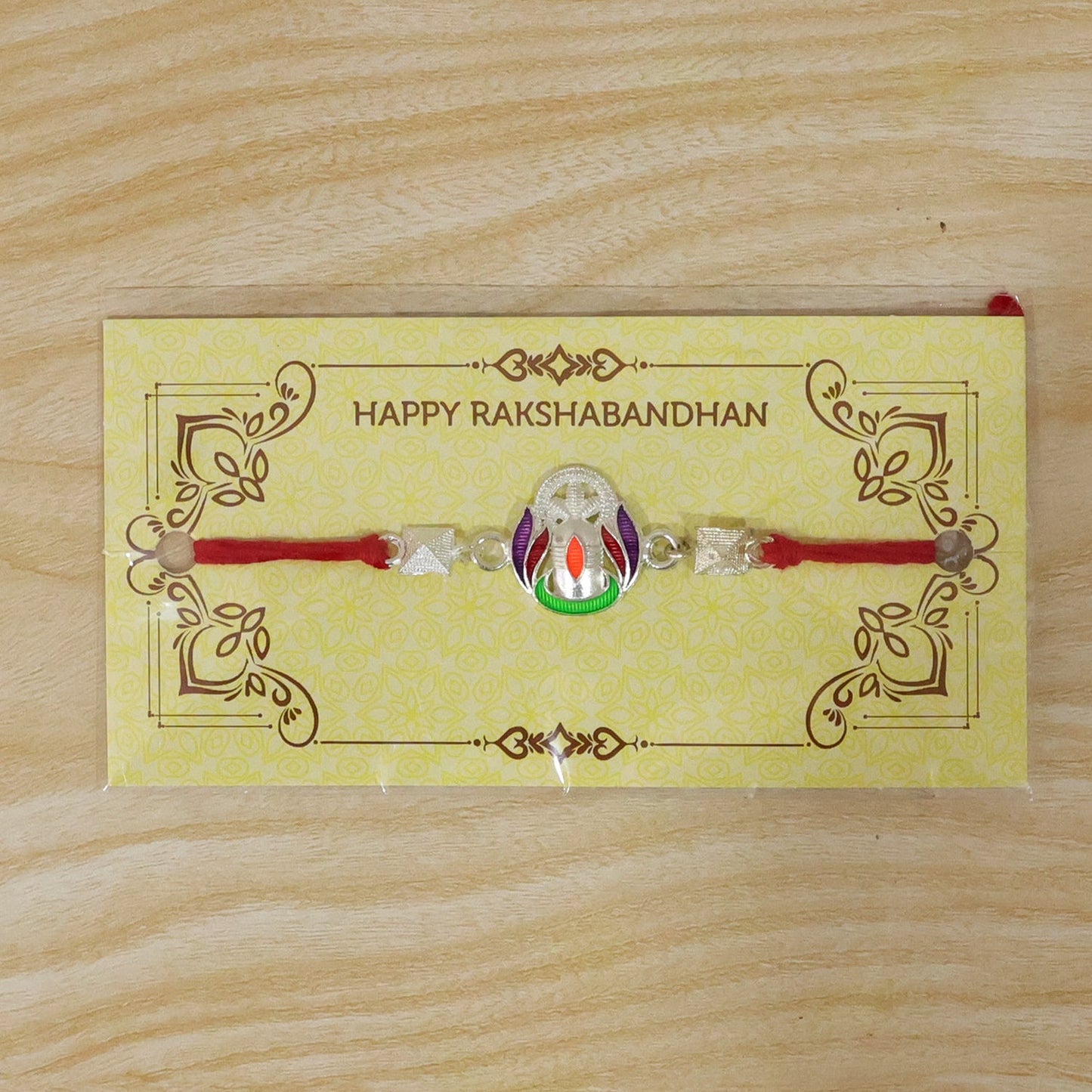 Beautiful Silver Shivling Rakhi design, perfect for brothers of all ages