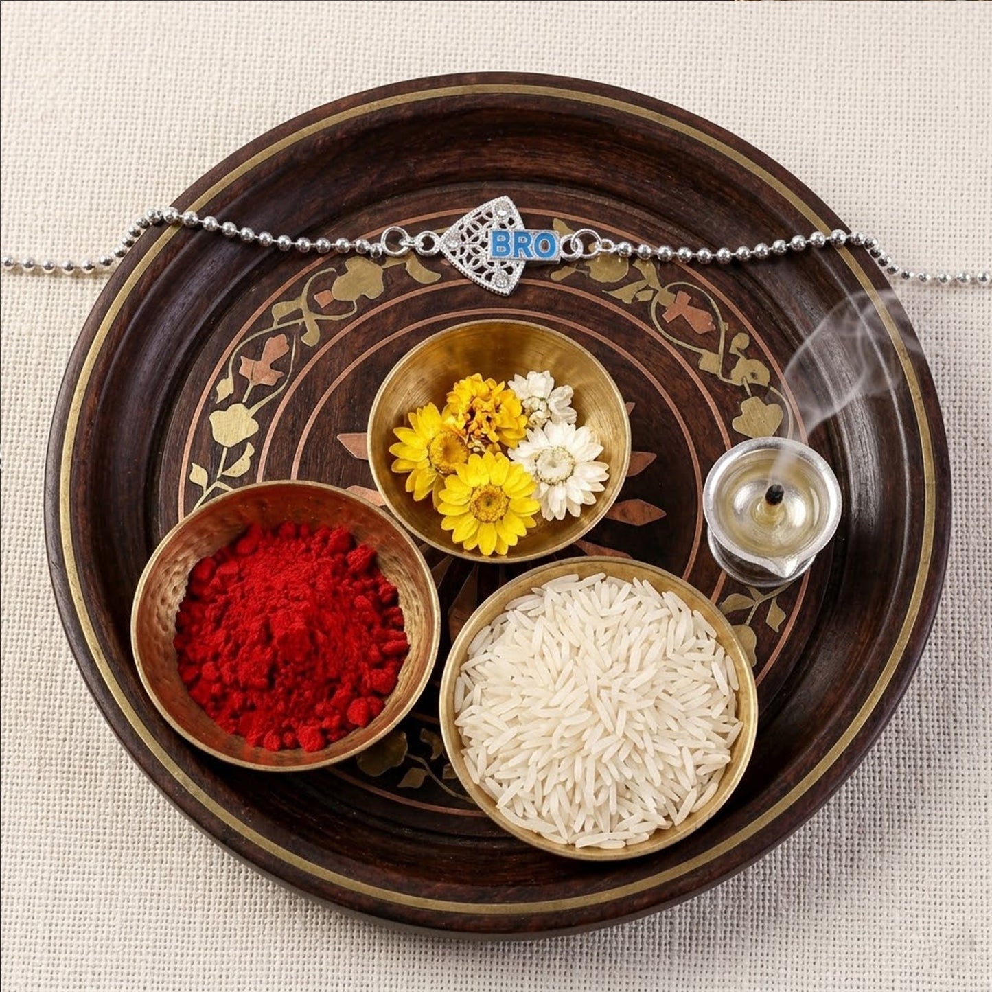 Luxurious stone-studded Rakhi for Raksha Bandhan celebration
