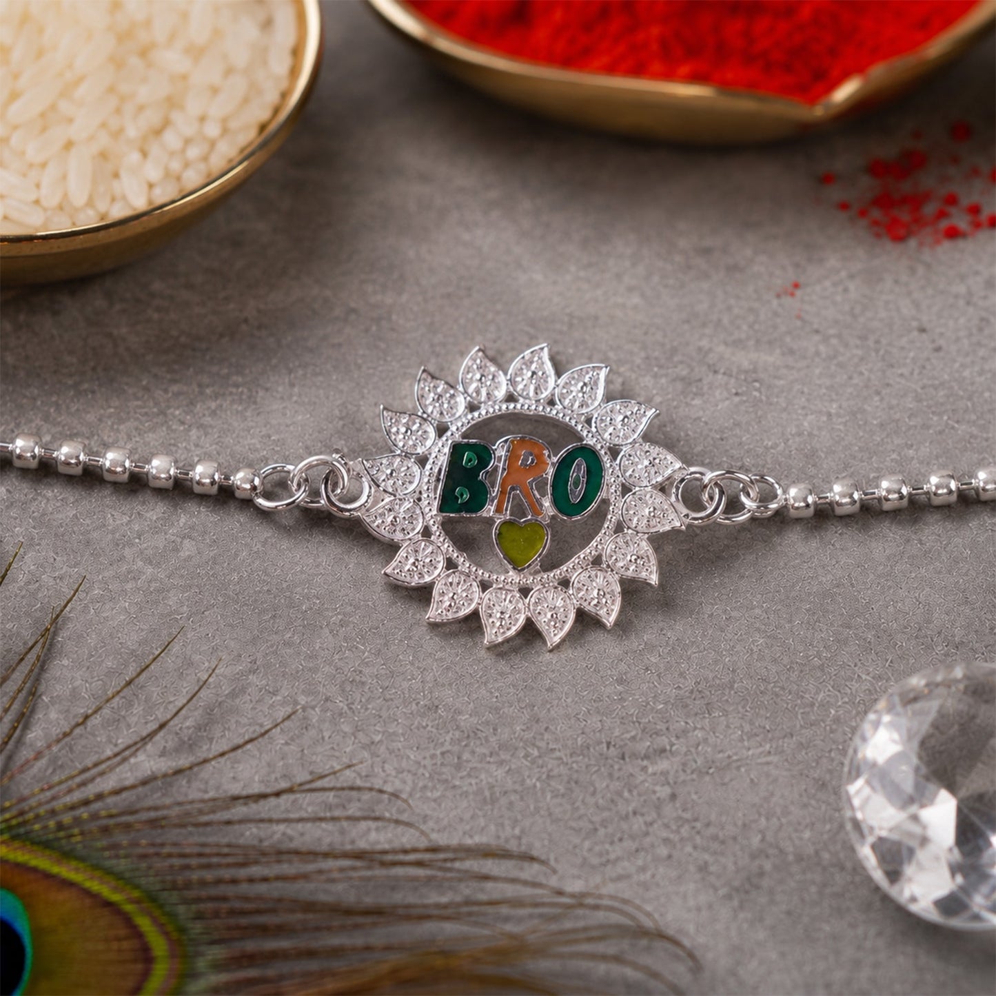 Premium designed Rakhi with intricate decoration