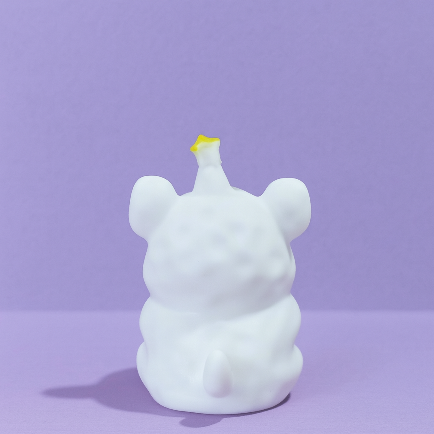 Cute White Bear Holding Blue Star – Adorable Mini Desk Decor | Kids Gift Figurine