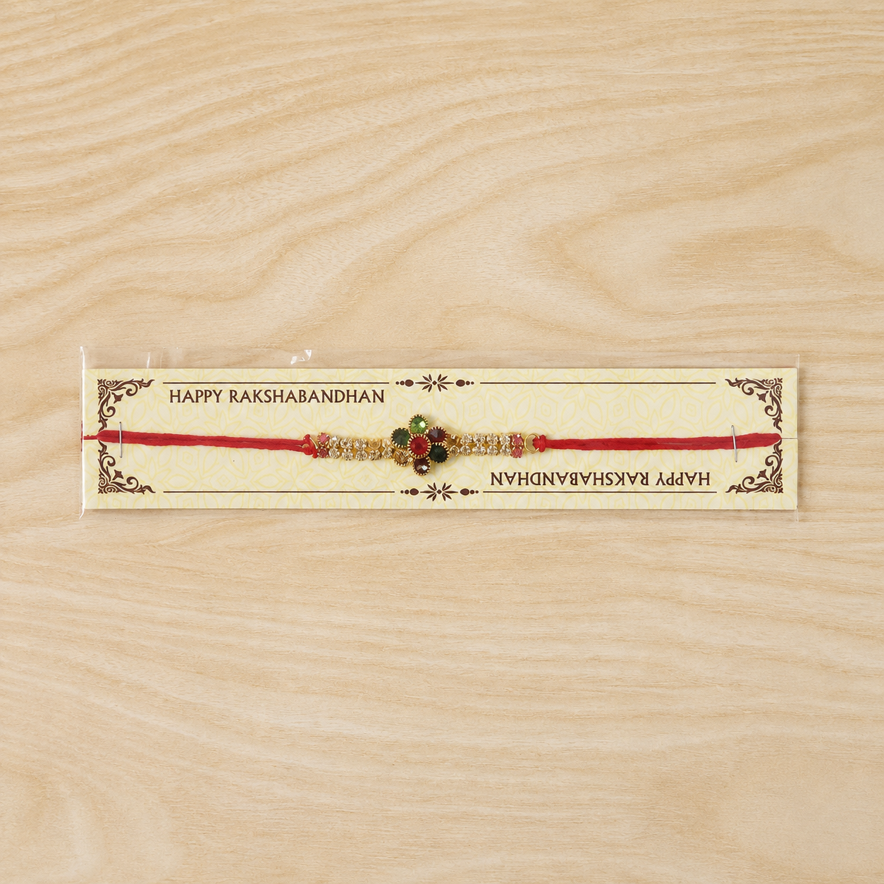 Vibrant multicolour floral Rakhi with intricate designs and beads for brother Raksha Bandhan
