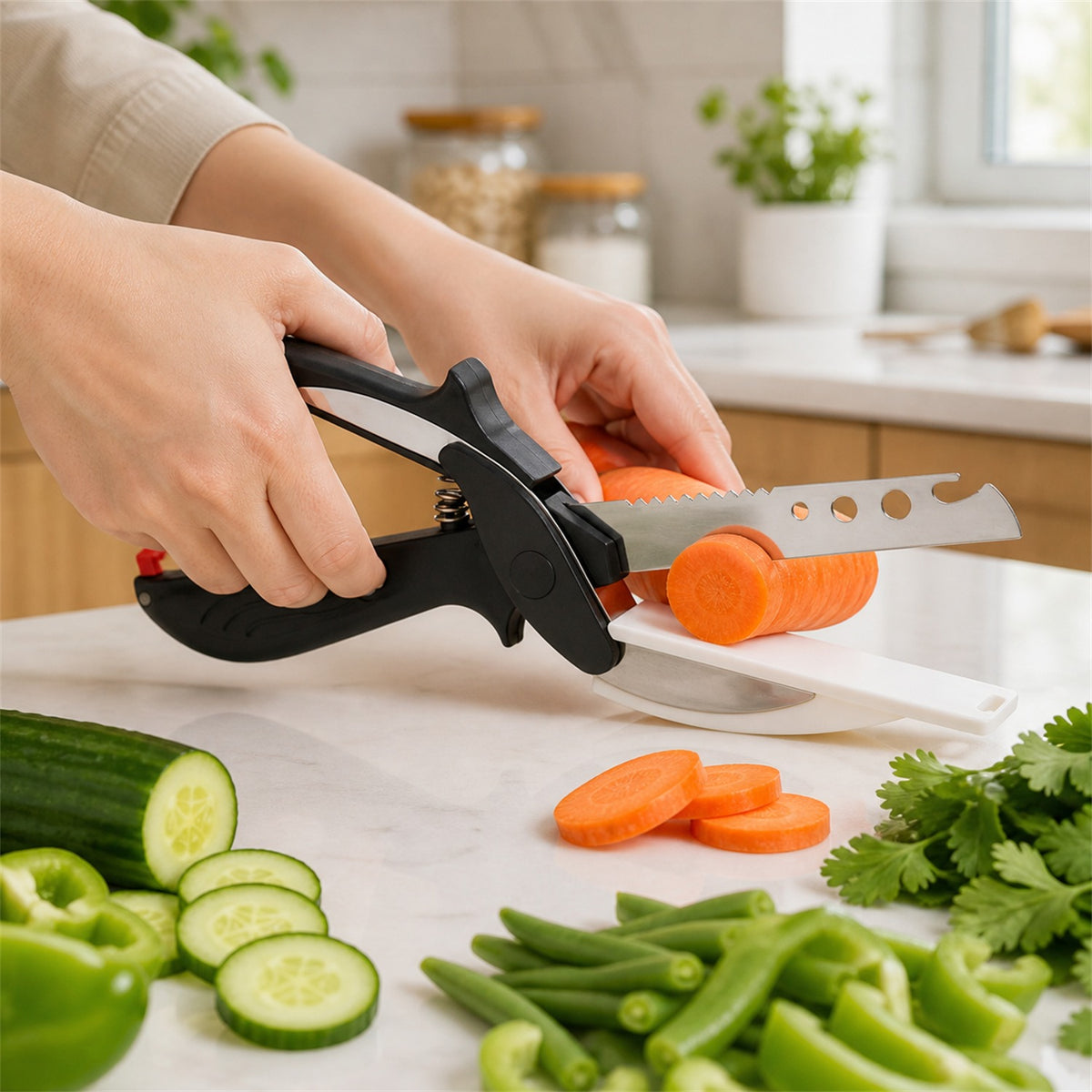 Clever Cutter – 2-in-1 Stainless Steel Vegetable Chopper | Quickslice