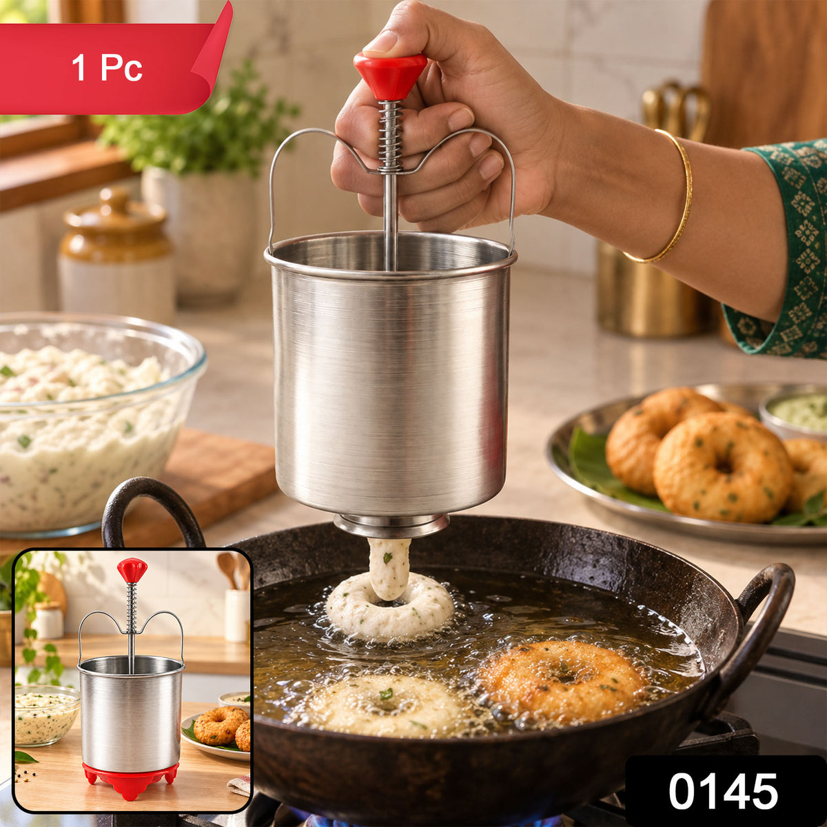 Kitchen Appliances - Medu Wada Vada Donut Maker Dispenser