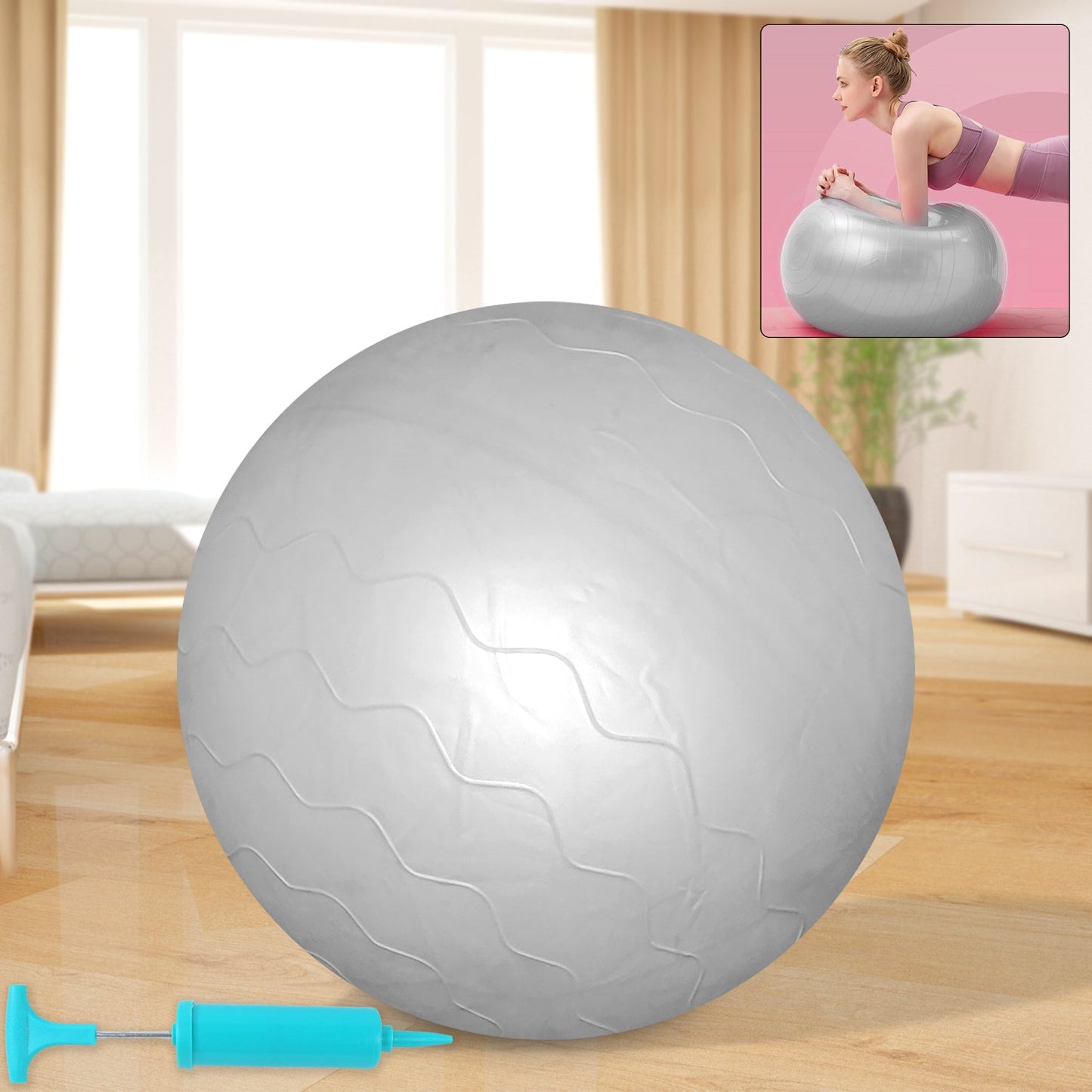 ðŸŽ ðŸŽ Heavy Duty Gym Ball Non-Slip Stability Ball with Foot Pump for Total Body Fitness (Copy)