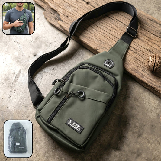Durable Waist Bag Zipper Crossbody Sling Bag (1 Pc)