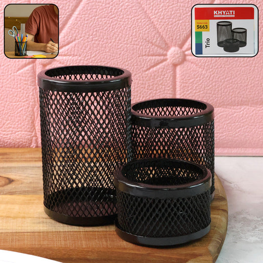 Khyati metal mesh pen stand