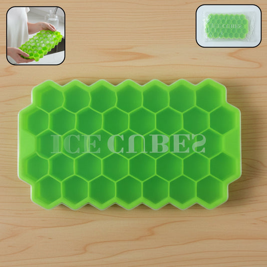 premium honeycomb silicone ice cube tray with lid