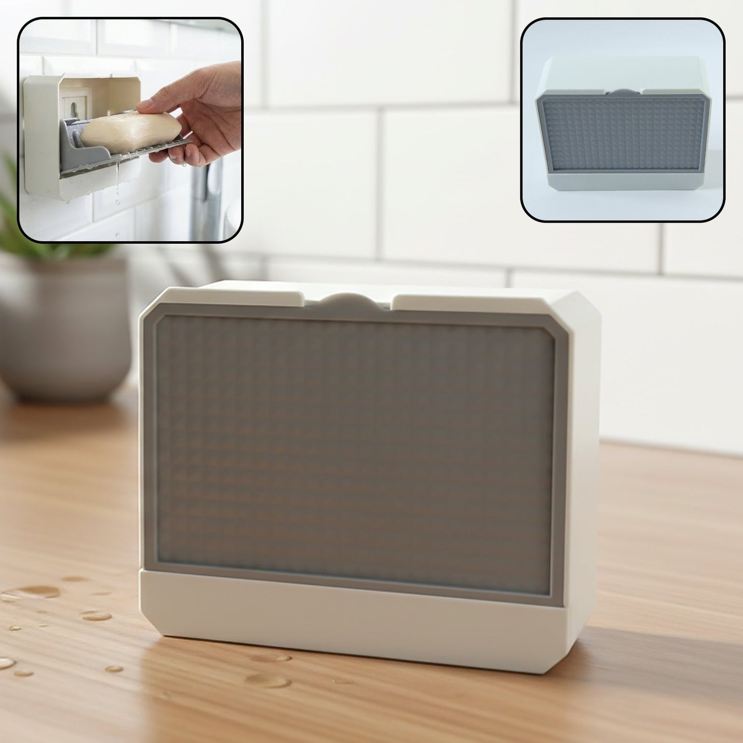 Wall Mounted Self-Draining Soap Holder (1 Pc)