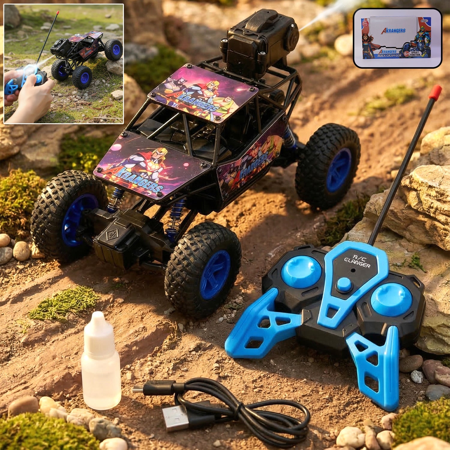 Remote Control Rock Crawler Off Road Toy Car (1 Pc)– Natation.in
