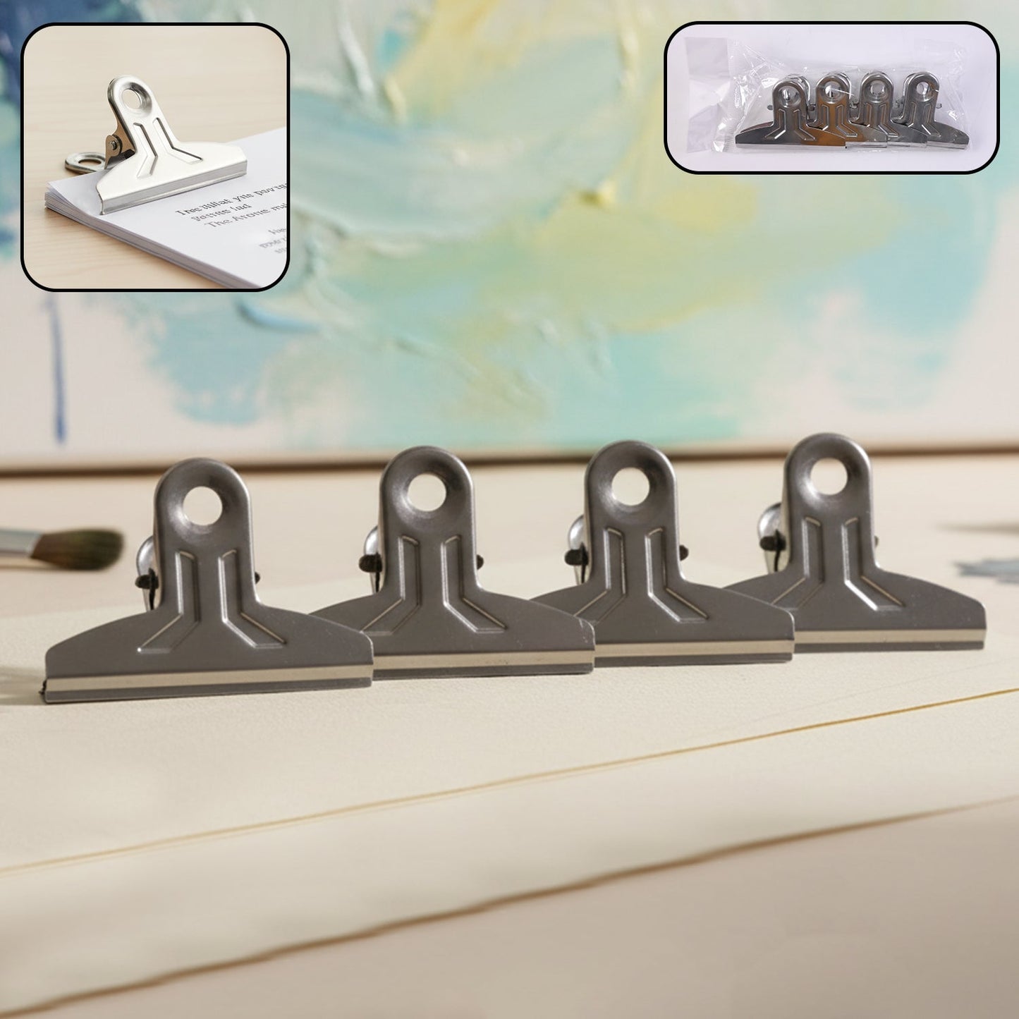 Metal Bulldog Clip Set