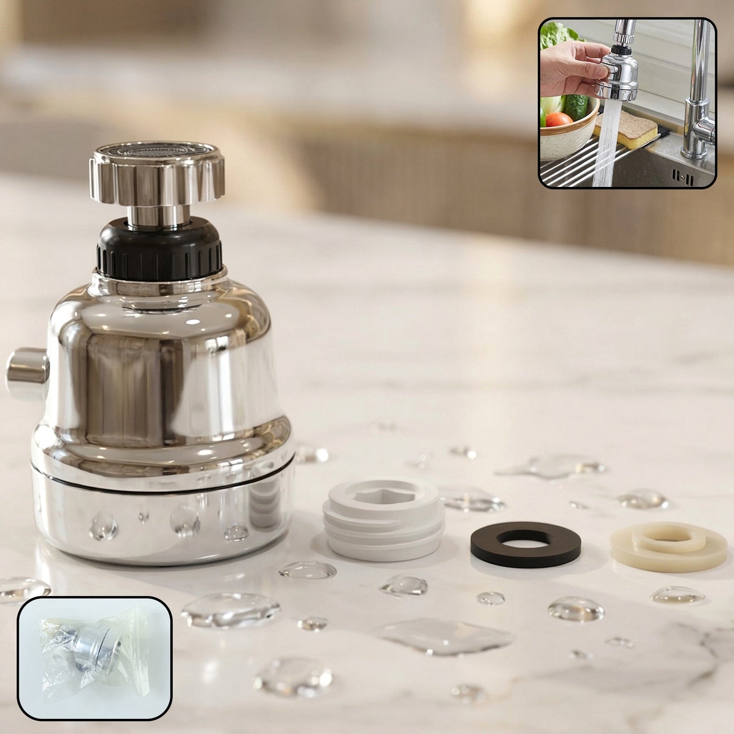 rotating faucet sprayer
