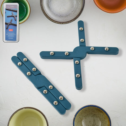 Apex Foldable Hot mate Set â€“ 2 Pcs, Folding Pan Stand for Hot Pots